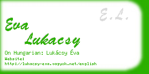 eva lukacsy business card
