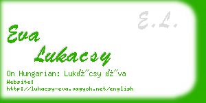 eva lukacsy business card